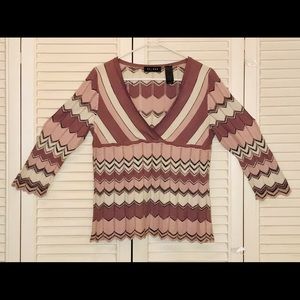 2/20 Lightweight Chevron Sweater size L